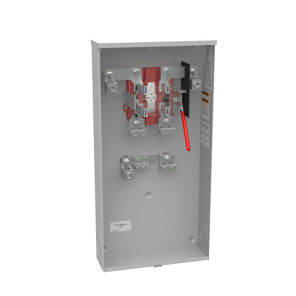 MILBANK Milbank U1129-O-K3L-K2L-HSP Single Position Meter Socket 320 Amp 1 Phase Ringless Lever 4 Term UG 600V
