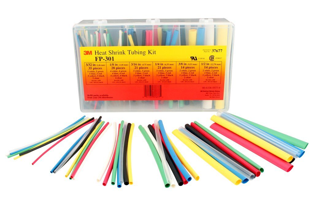 3M 3M 7000031588 FP301 Heat Shrink Tubing Kit 133 Pieces Assorted
