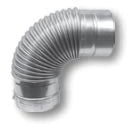 NORITZ Noritz America VP4-90ELB 4 x 4, Stainless Steel, Single Wall, Non-Flexible, 90D Vent Elbow for Water Heater