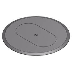 ABB ABB P68DRCGRY Steel City P-68-DRC-GRY Non-Metallic Carpet Plate and Cover 6 in Diameter