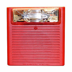 EATON Eaton ASWP-24MCWH-FR Weatherproof Horn Strobe Clear Lens Wall Mount Red