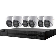 HIKVISION Hikvision EKI-K82T46C ColorVu 7-Piece Kit, 4K (6) DS-2CD1347G0-LUF 4MP IP Cameras, (1) ERI-K108-P8
