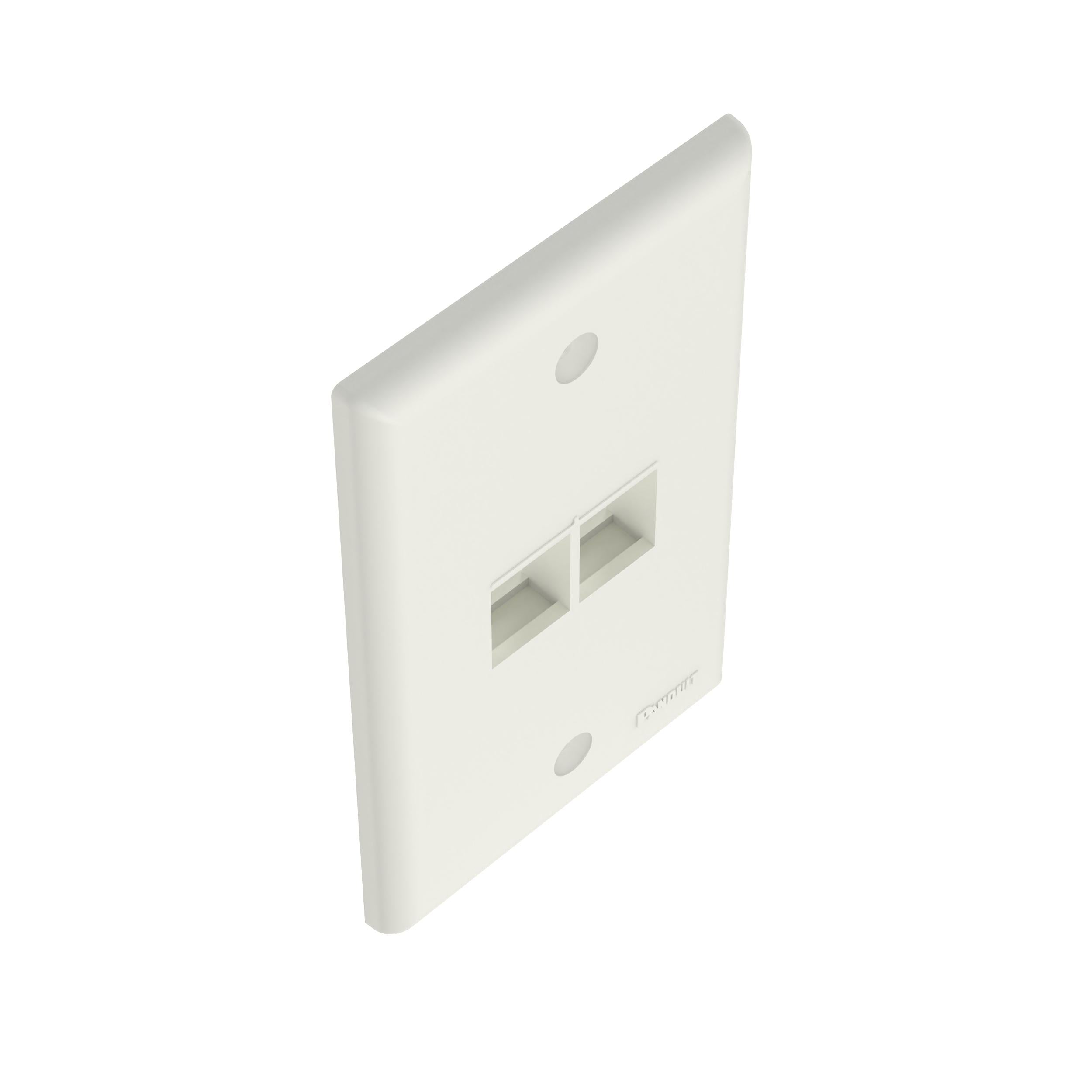 PANDUIT Panduit NK2FNIW NetKey 2-Port Faceplate, White