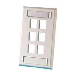 ORTRONICS ORTRONICS KSFP6-13 Single Gang Plastic Faceplate Power Each