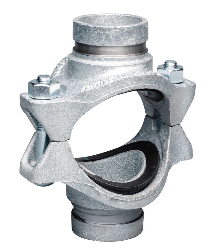 VICTAULIC Victaulic CB6492NGE0 Tee 2 inches Galvanized 1-1/4 Fem Hole Size