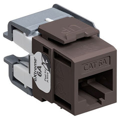 LEVITON Leviton 6110G-RB6 Extreme Cat 6A QuickPort Jack Channel-Rated Brown