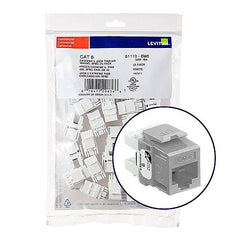 LEVITON Leviton 61110-BG6 eXtreme CAT6 QuickPort Jack QuickPack 25-Pack Gray