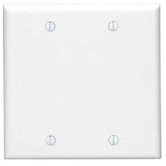 LEVITON Leviton 88025-000 Dual Gang Blank Faceplate Standard Size Box Mount White