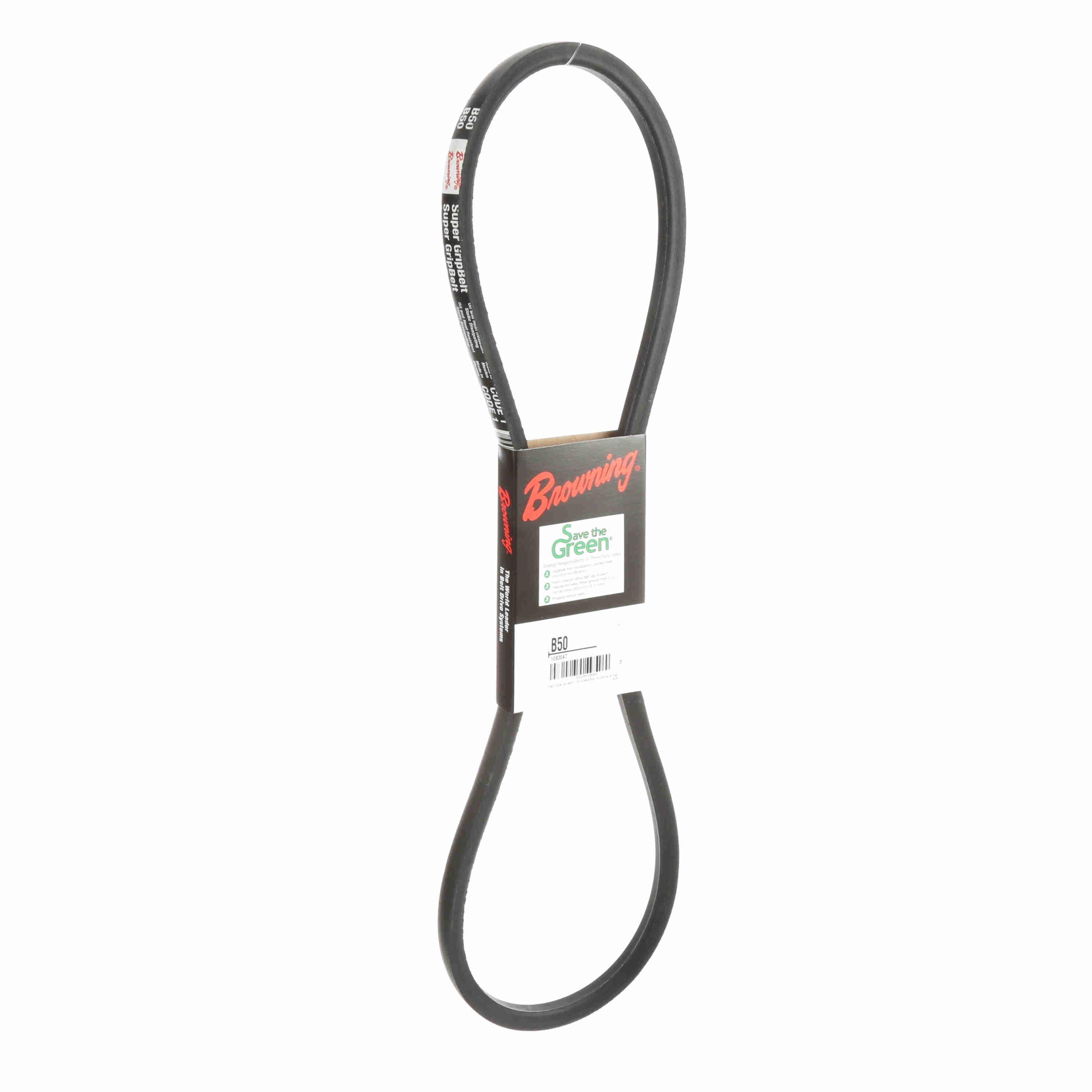 BROWNING Browning 1083047 B50 Gripbelt Non-Cogged V-Belt Synthetic Fiber Neoprene