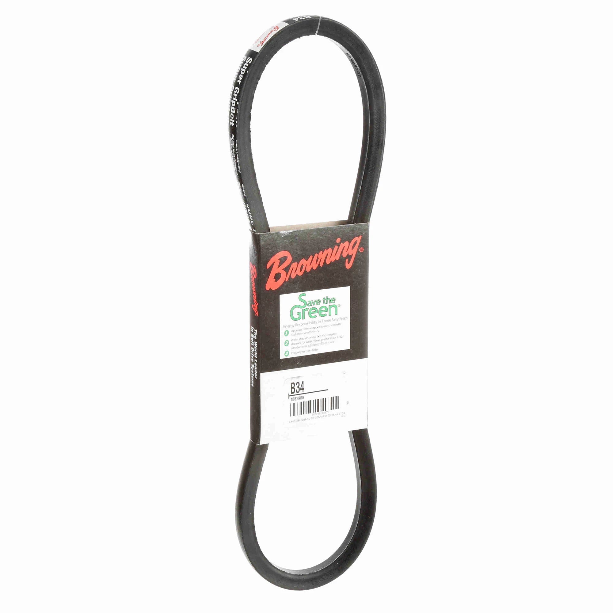 BROWNING Browning 1082908 B34 Gripbelt Standard V-Belt 37 Inches Length Replacement B34