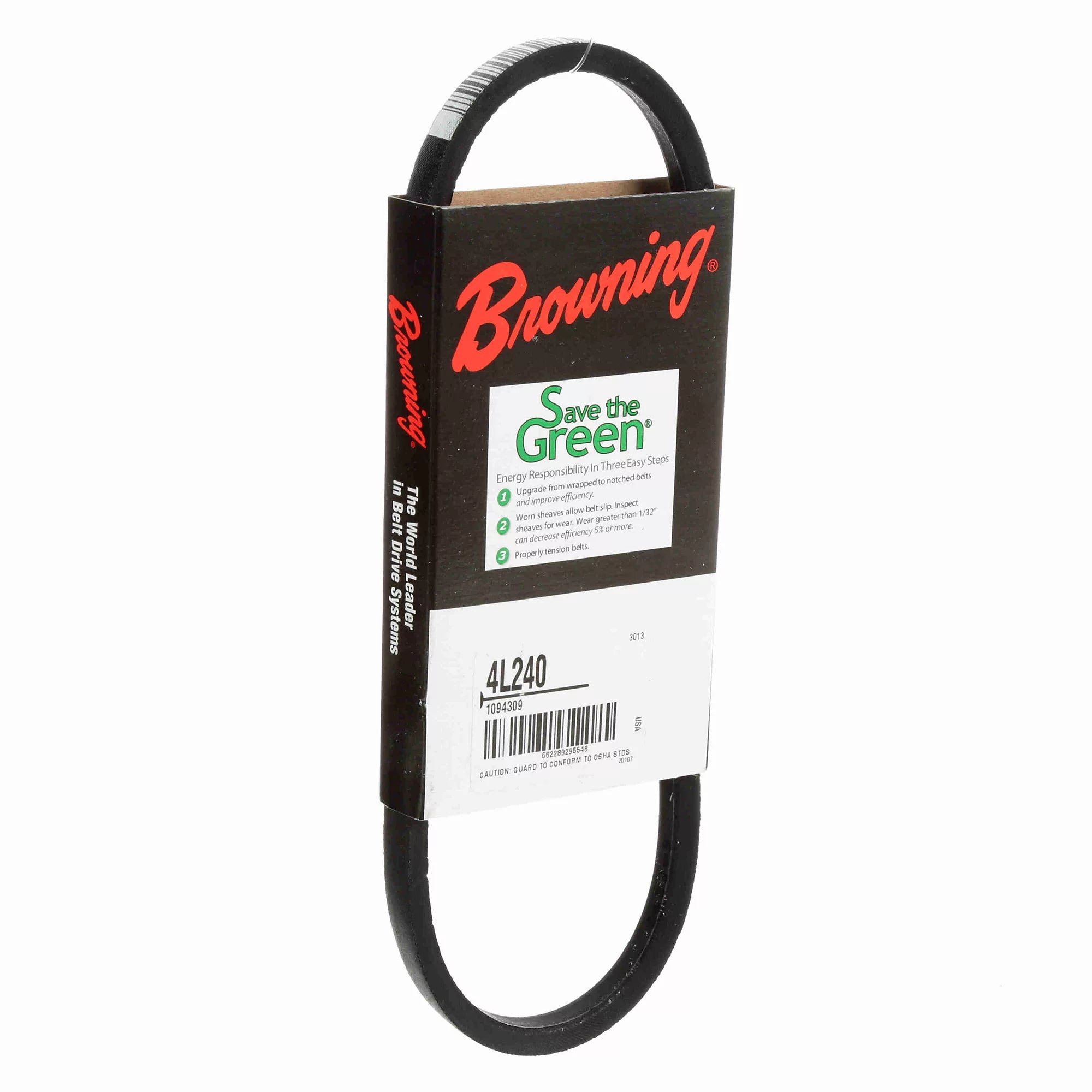 BROWNING Browning 1094309 V-Belt FHP 4L240 24 inches Replacement