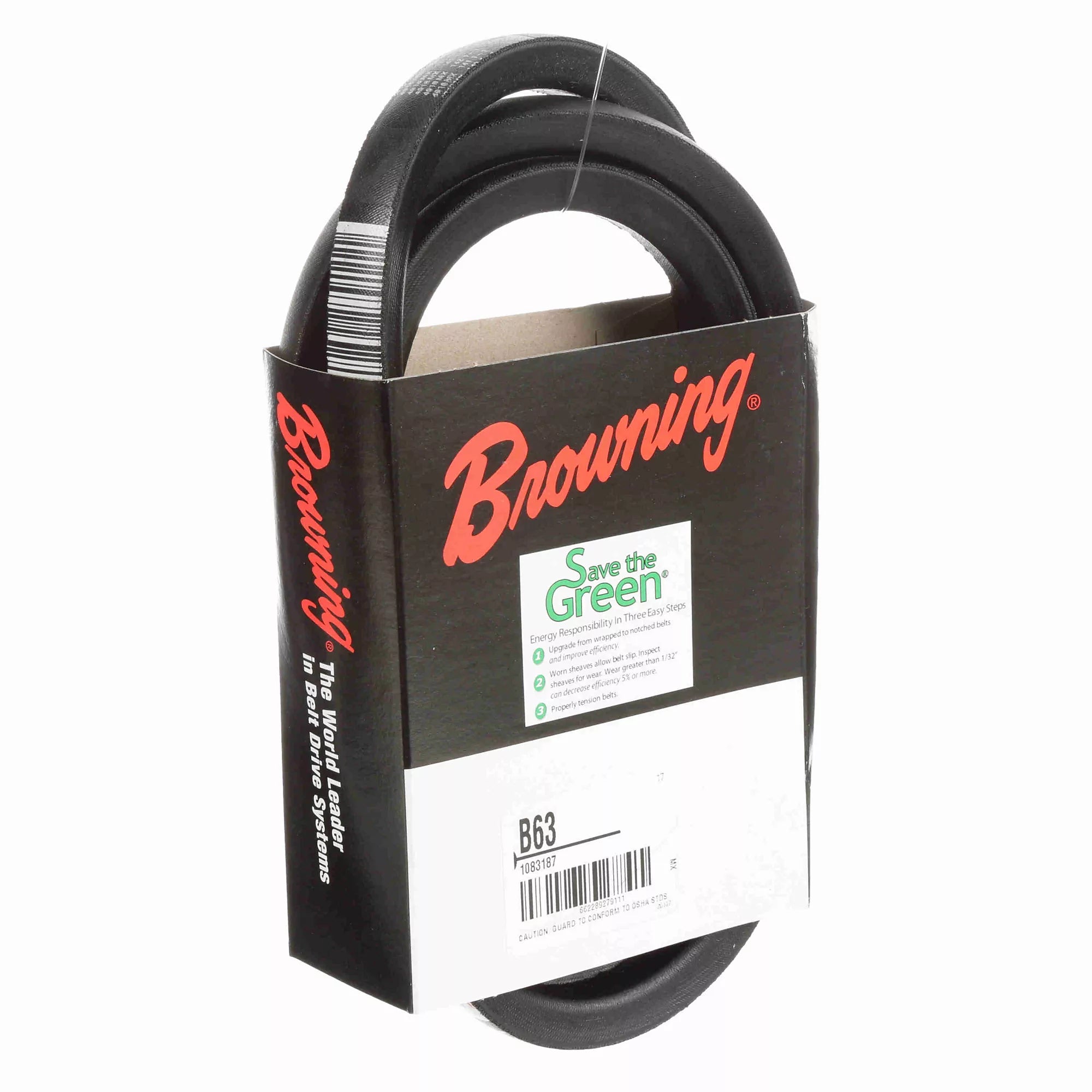 BROWNING Browning 1083187 V-Belt B63 Gripbelt Single Pack B63 Replacement