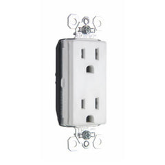 LEGRAND Pass & Seymour PTTR26262-W PlugTail Tamper-Resistant Decorator Spec-Grade Duplex Receptacle 15A NEMA 5-15R