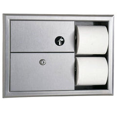 BOBRICK Bobrick 3094 ClassicSeries Recessed Sanitary Napkin Disposal and Toilet Tissue Dispenser