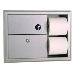 BOBRICK Bobrick 3094 ClassicSeries Recessed Sanitary Napkin Disposal and Toilet Tissue Dispenser