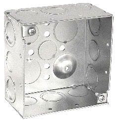 GARVIN Garvin Industries 52171-S 4 SQ Junction Box 2-1/8 Deep (6) 1/2 & (6) Combo Side KO's