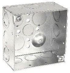 GARVIN Garvin Industries 52171-S 4 SQ Junction Box 2-1/8 Deep (6) 1/2 & (6) Combo Side KO's