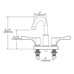 ELKAY Elkay LKD24898BHC Ecast® Two Handle Bar Faucet in Polished Chrome