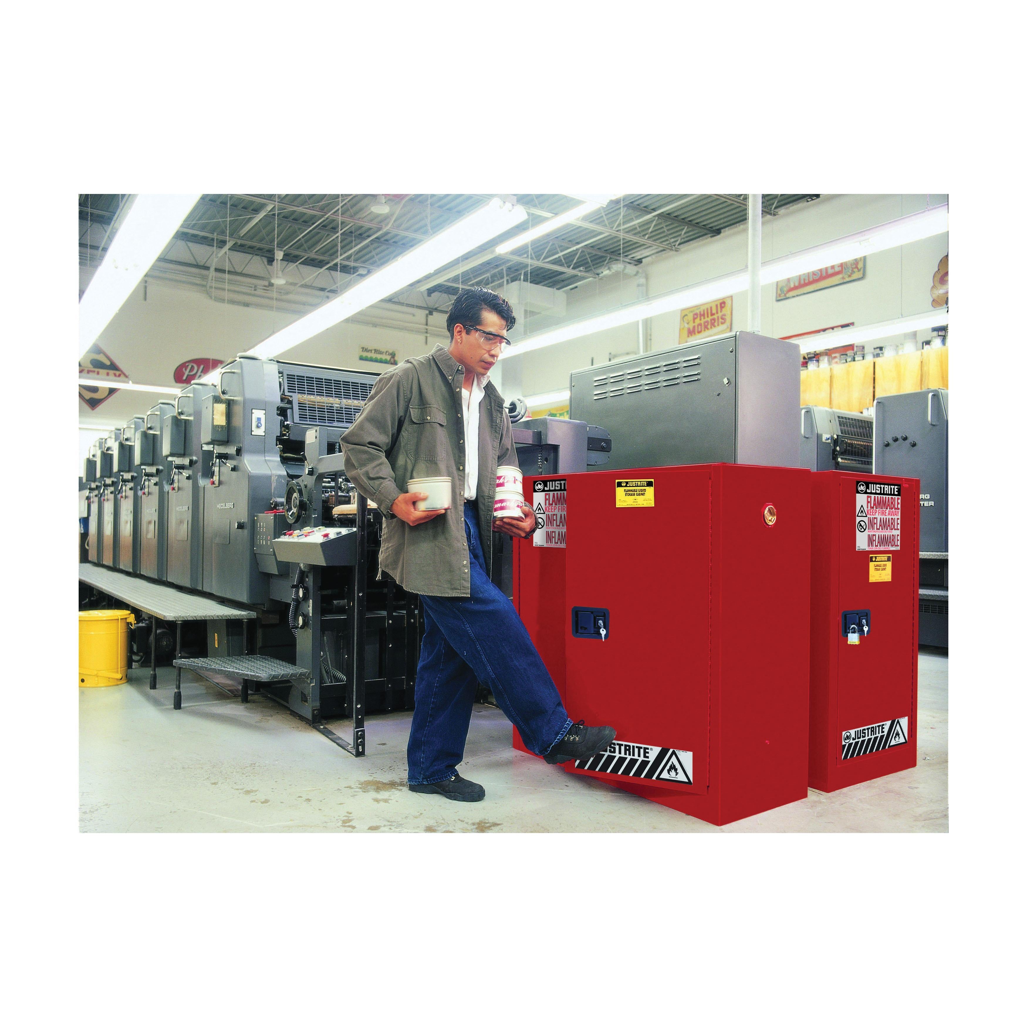 JUSTRITE Justrite 893011 Red Safety Cabinet for Combustibles 40 Gal