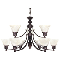 SATCO Satco 60-362 Empire 9 Light 32 Chandelier 2 Tier