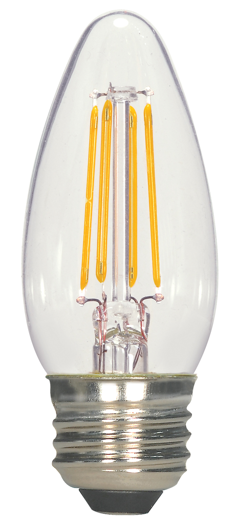 SATCO-NUVO Satco S9964 5.5 Watt C11 LED - Clear - Medium Base - 2700K - 500 Lumens - 120 Volts
