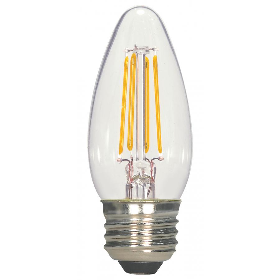 SATCO-NUVO Satco S9964 5.5 Watt C11 LED - Clear - Medium Base - 2700K - 500 Lumens - 120 Volts