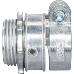 TOPAZ Topaz 152 3/4 BX Flex Connector, Straight, Squeeze Type, Die-Cast Zinc