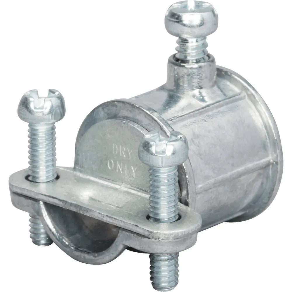 TOPAZ Topaz 180 3/8 to 1/2 Combination Coupling, Set Screw to Clamp, EMT to BX or NM Cable