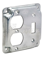 TOPAZ Topaz C2242 4 Square Cover Duplex/Toggle 5/8