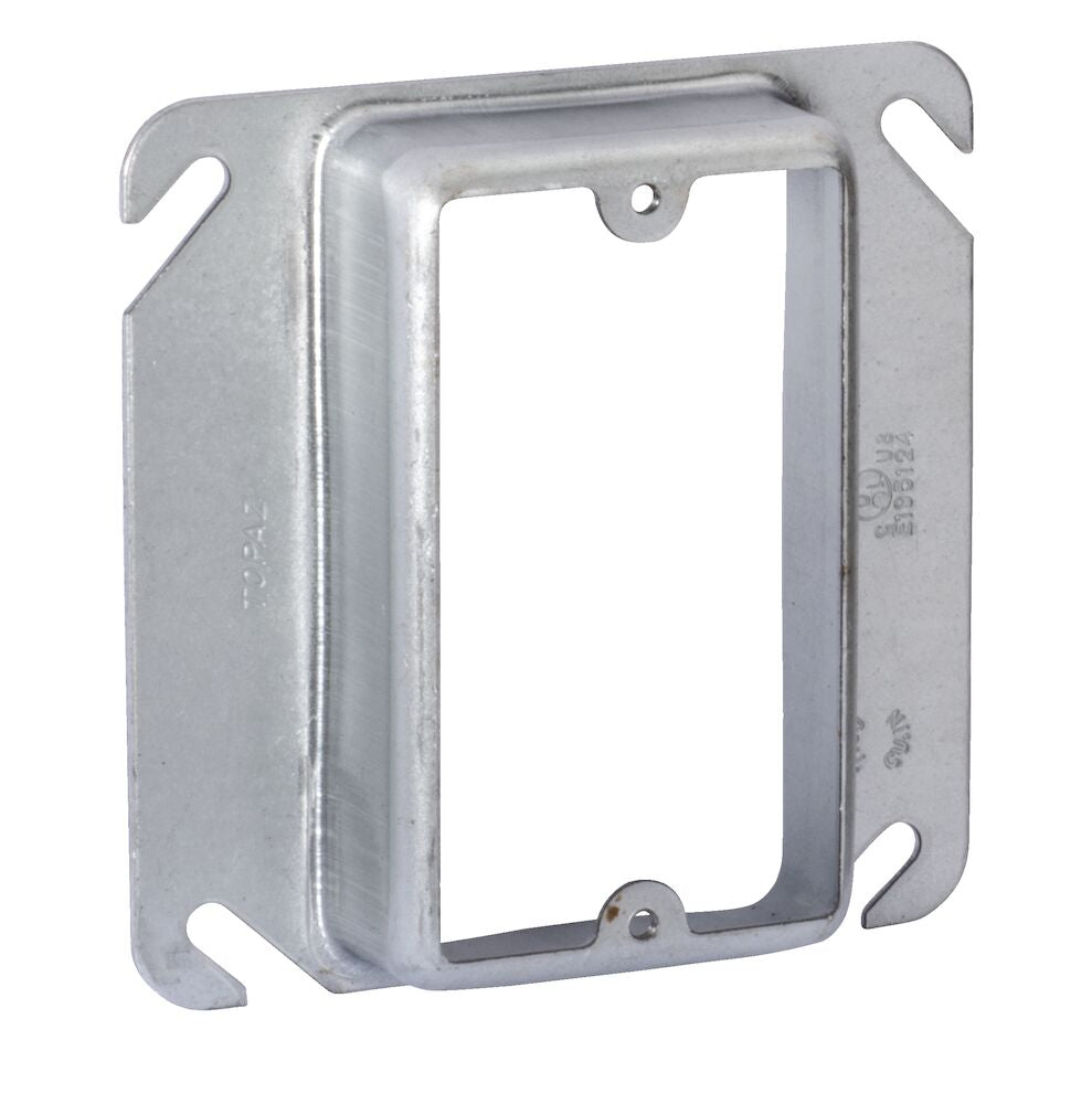 TOPAZ Topaz C4456 4 Square Steel Ring Raised 1 1-Gang 7.46CU