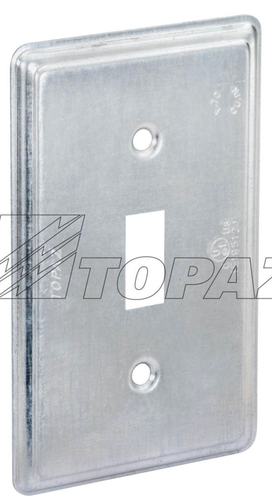 TOPAZ Topaz C1153 4 X 2 Steel Rectangular Cover Toggle Switch