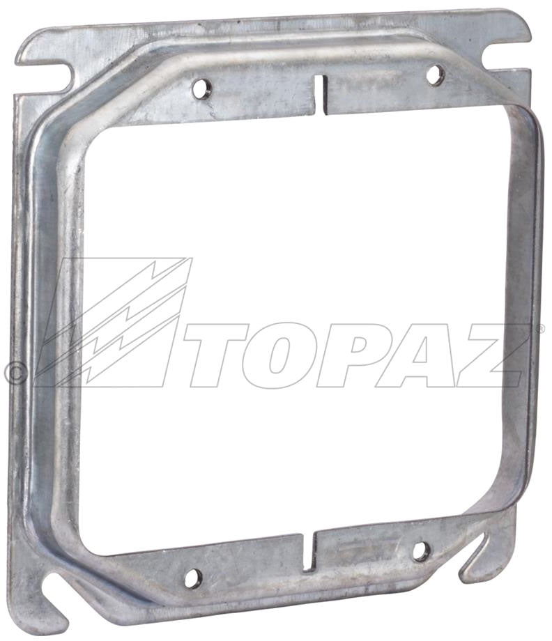 TOPAZ Topaz R2242 4 Square Steel Ring Raised 1/2 2-GANG 5.4CU