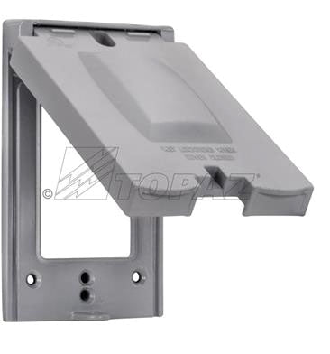 TOPAZ Topaz WC1V12 1-Gang Gray Weatherproof Cover