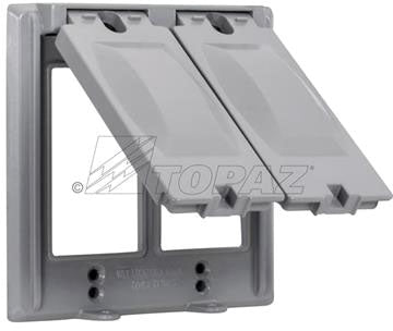 TOPAZ Topaz WC2225 2-Gang Gray Weatherproof Cover