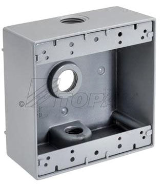 TOPAZ Topaz WB2375 3-Hole Weatherproof Box 3/4