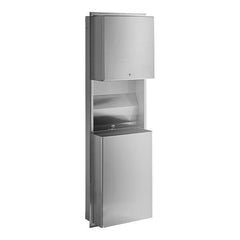 BOBRICK Bobrick B-3974 Classic Series Recessed Convertible Automatic Universal Roll Towel Dispenser/Waste Receptacle for Bobrick