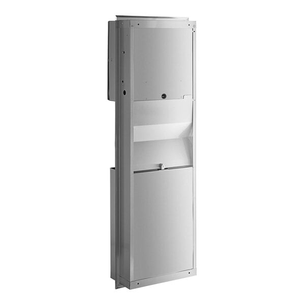 BOBRICK Bobrick B-3974 Classic Series Recessed Convertible Automatic Universal Roll Towel Dispenser/Waste Receptacle for Bobrick