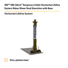 3M 3M 7100220295 DBI-SALA Stanchion Base For Use With Rebar/Shear Stud HLL System