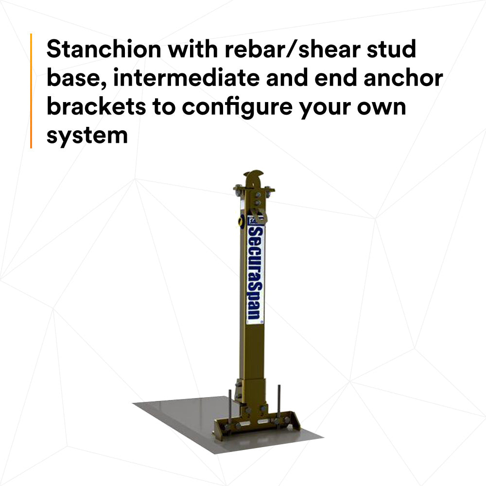 3M 3M 7100220295 DBI-SALA Stanchion Base For Use With Rebar/Shear Stud HLL System