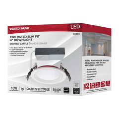 SATCO Satco S11865 10W LED 4-in Round Downlight with Remote Driver