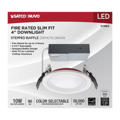 SATCO Satco S11865 10W LED 4-in Round Downlight with Remote Driver