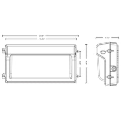 KEYSTONE TECHNOLOGIES KEYSTONE TECHNOLOGIES KT-WPLED120PS-L4-8CSB-VDIM LED Slim Open Face Wall Pack 120/100/80W