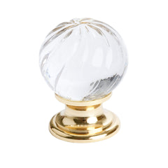 BERENSON Berenson 7031-907-C Europa Collection Crystal Zinc Swirled Knob 1-3/16 in Dia