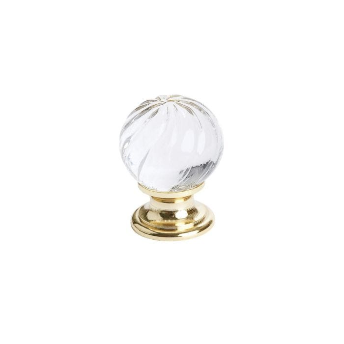 BERENSON Berenson 7031-907-C Europa Collection Crystal Zinc Swirled Knob 1-3/16 in Dia