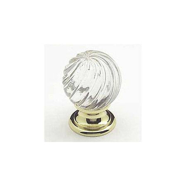 BERENSON Berenson 7031-907-C Europa Collection Crystal Zinc Swirled Knob 1-3/16 in Dia