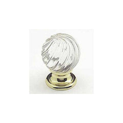 BERENSON Berenson 7031-907-C Europa Collection Crystal Zinc Swirled Knob 1-3/16 in Dia