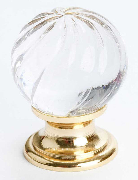 BERENSON Berenson 7031-907-C Europa Collection Crystal Zinc Swirled Knob 1-3/16 in Dia