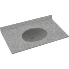 SWAN Swan VT01937.042 Ellipse Single-Bowl Vanity Top 37-in L X 19-in W X 7.25-in H