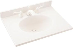 SWAN Swan VT01937.042 Ellipse Single-Bowl Vanity Top 37-in L X 19-in W X 7.25-in H