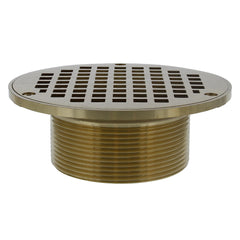 JONES STEPHENS JONES STEPHENS D50028 Heavy Duty PVC with Metal Spud 6-in Strainer 2-in Round Floor Drain